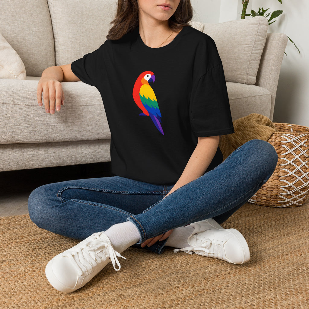 Colorful Parrot Illustration T-Shirt