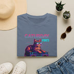 Neon cat boombox vibes T-Shirt