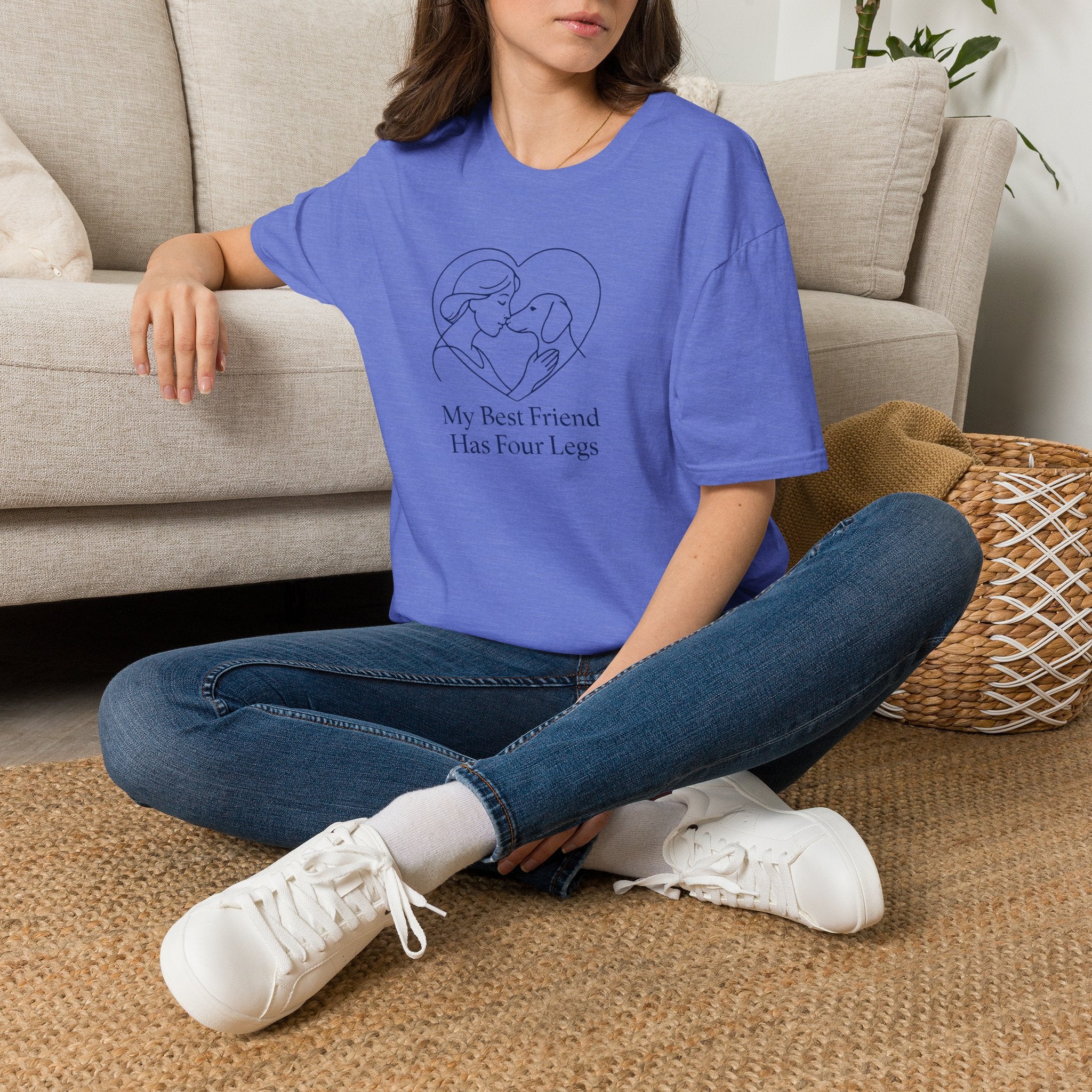Dog and Woman Heart T-Shirt