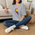 Colorful Parrot Illustration T-Shirt