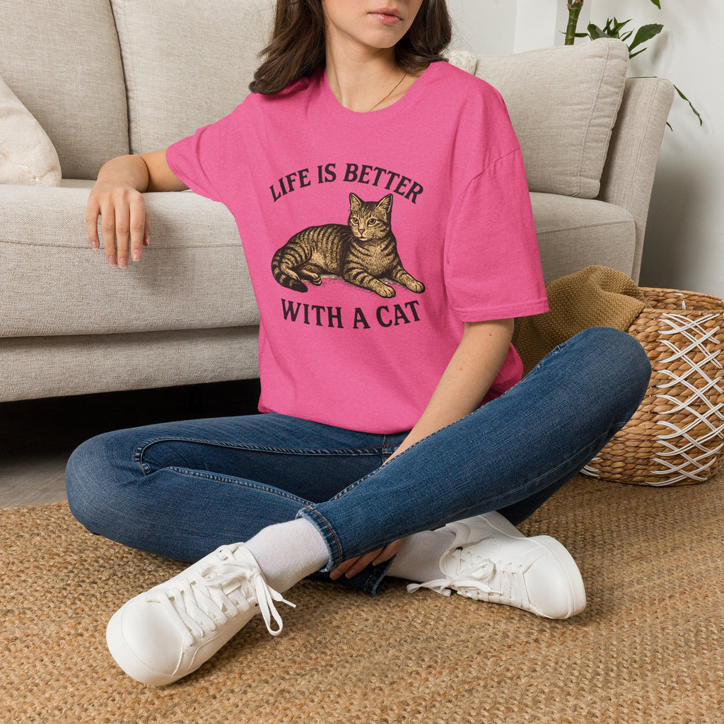 Cat With Slogan T-Shirt