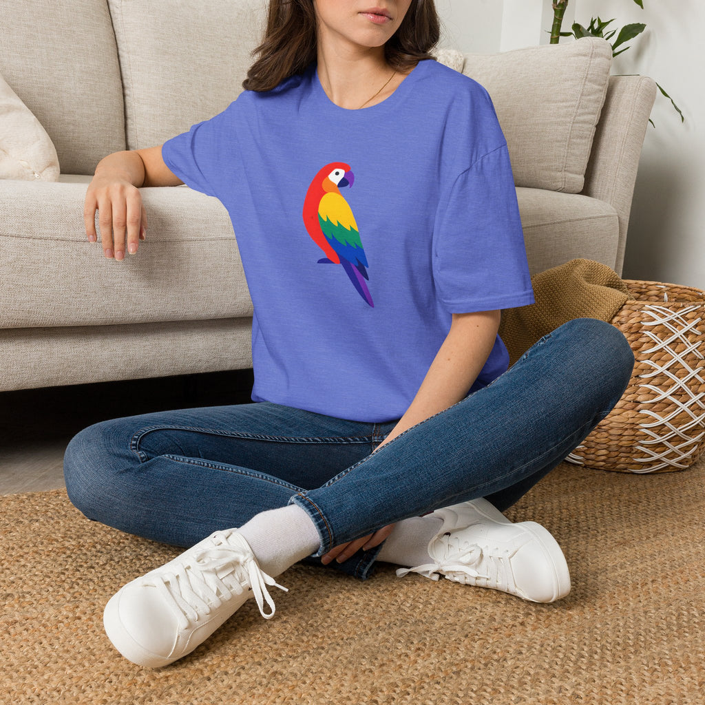 Colorful Parrot Illustration T-Shirt