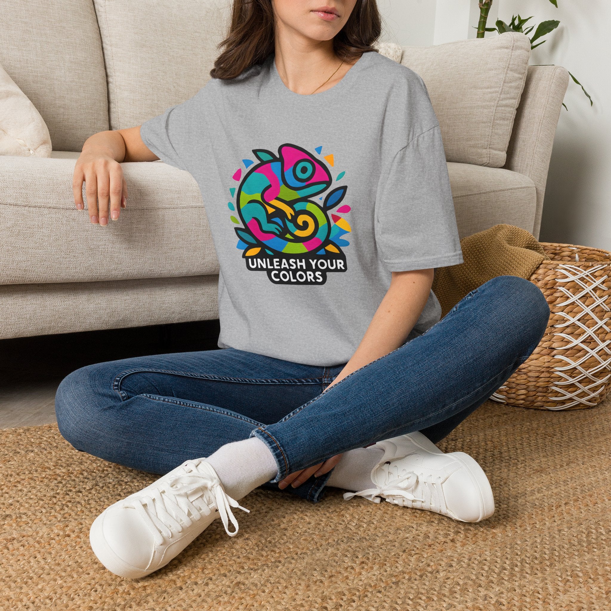 Colorful Chameleon Logo T-Shirt