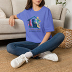 Watercolor Cat Inside House T-Shirt