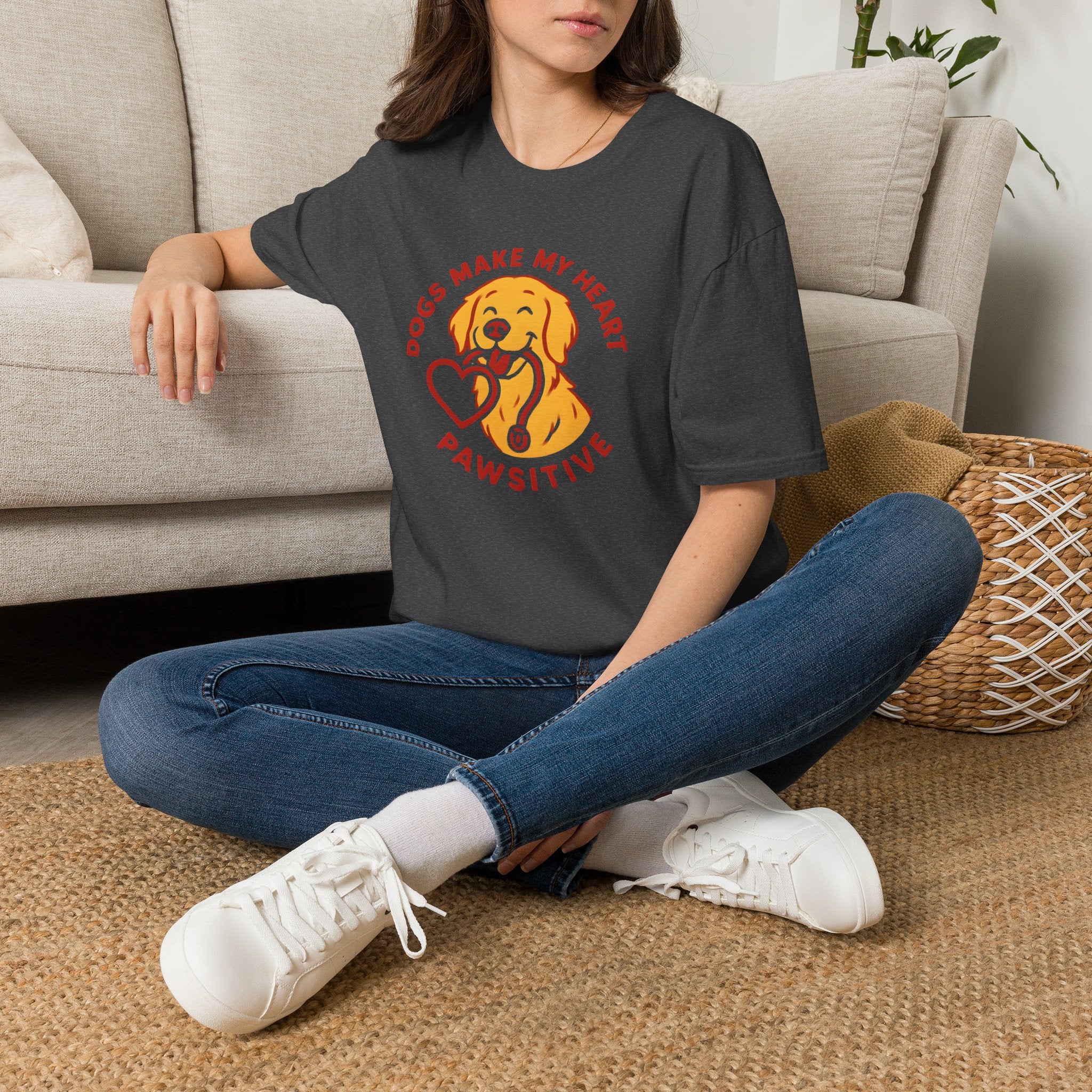 Dogs Make Heart Pawsitive T-Shirt