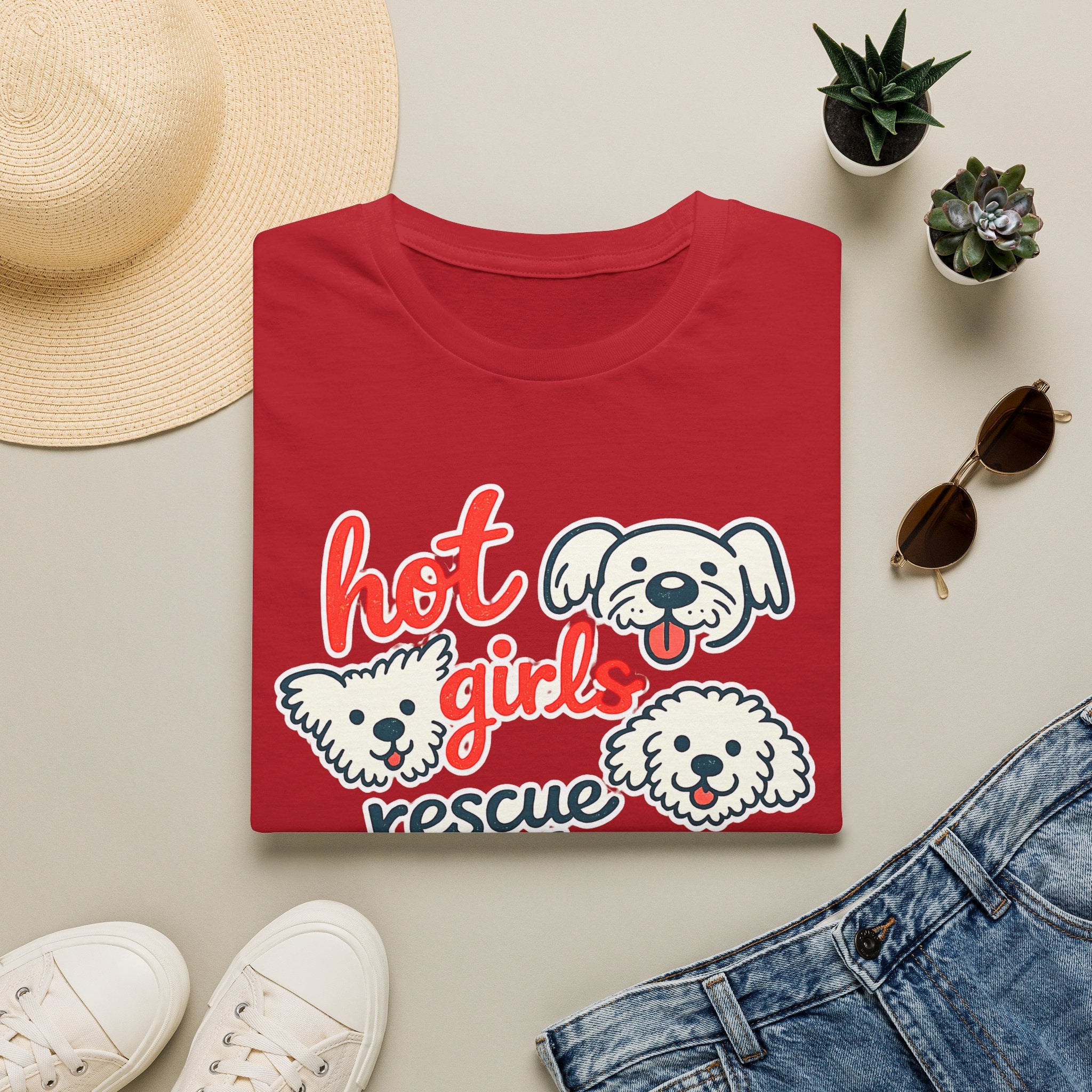 Hot Girls Rescue Dogs T-Shirt
