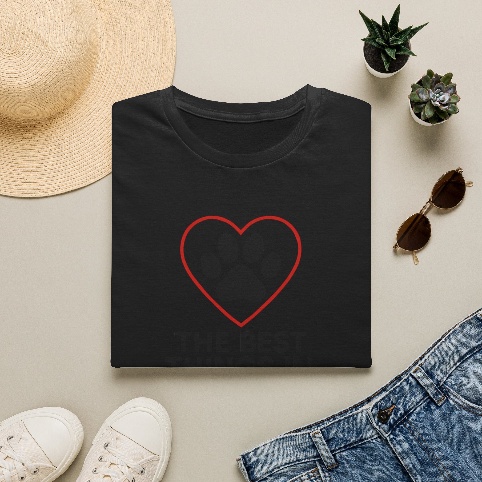 Red Heart Outline T-Shirt