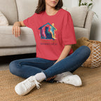 Watercolor Cat Inside House T-Shirt
